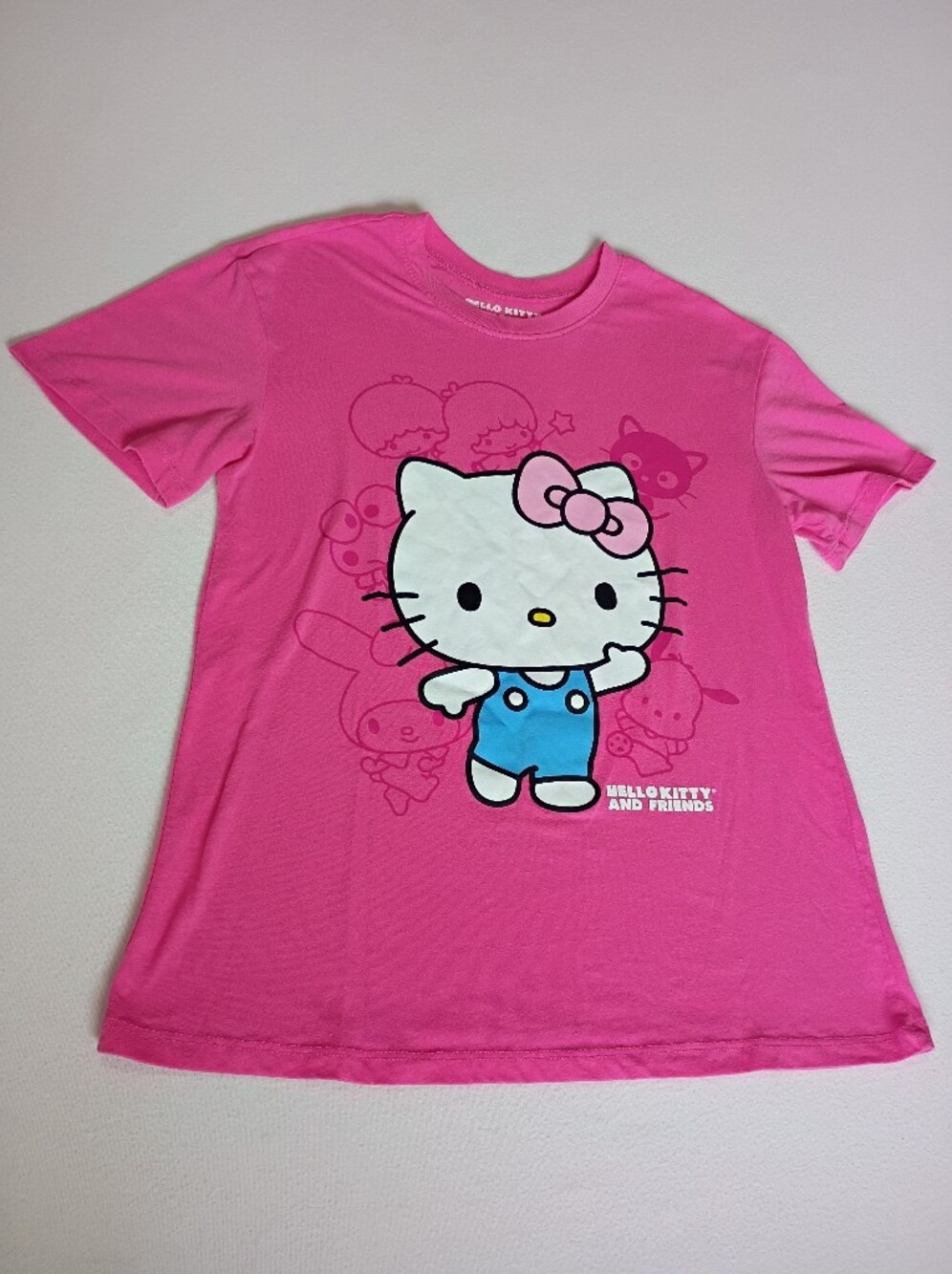 Hello Kitty And Friends Size XS Women's Casual Cute Pink Graphic Tee Shirt
